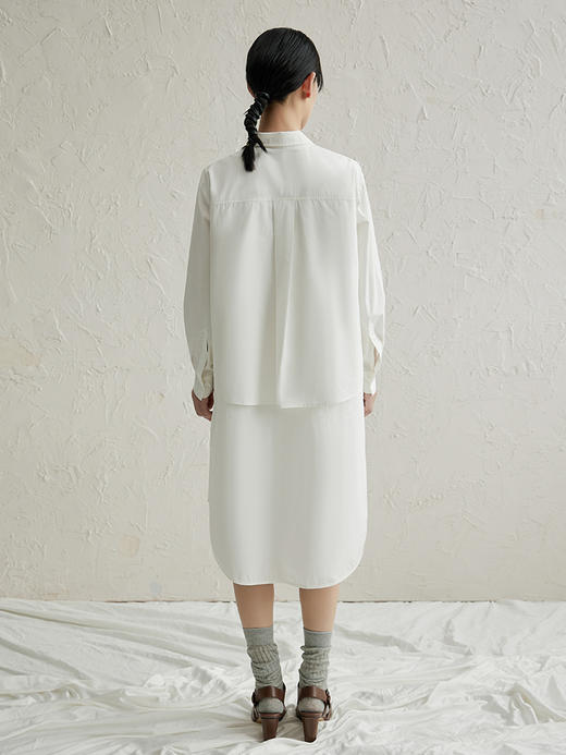 oldcolour高级感宽松显瘦白色衬衫女夏新款小众长袖通勤上衣 商品图1
