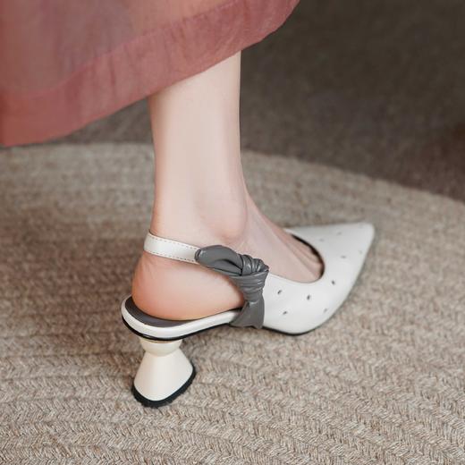 2022年夏季新时装尖头镂空高跟鞋女后空蝴蝶结单鞋  OLD-B526-529aa 商品图6