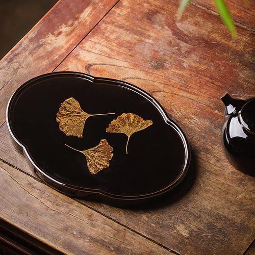 非白造物丨银杏叶天目盏 杏韵杯 压手杯 禅定杯 主人杯 品茗杯 茶杯 建盏 壶承 杯垫 多款可选 商品图5