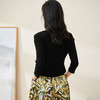 镶钻黑色醋酸针织T恤 软弹爽滑 米思阳2025秋季时尚薄款修身上衣女2096 商品缩略图2