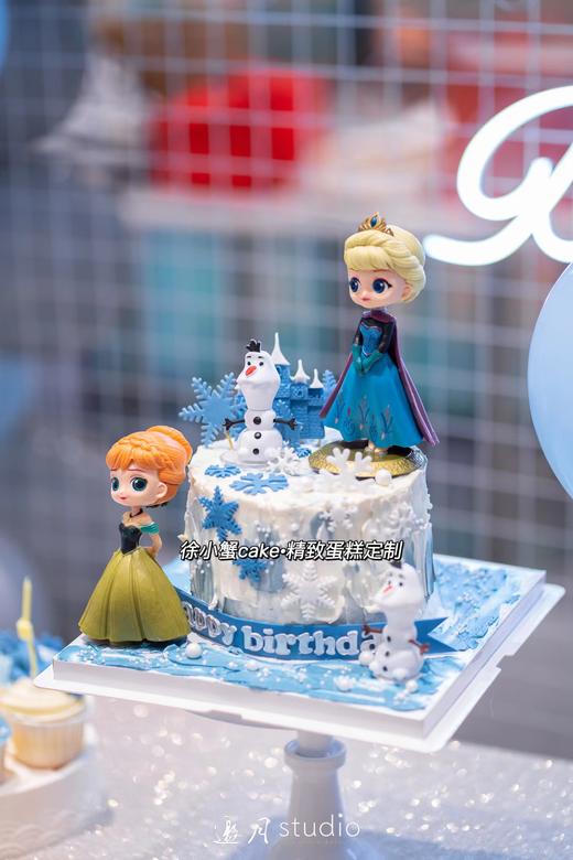 冰雪奇缘•艾莎与安娜主题蛋糕*6寸 商品图0