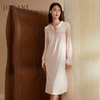 【深睡眠蚕丝睡衣】金三塔100%桑蚕丝 轻盈舒展 裸穿级舒适 真丝针织弹力素色长睡裙  YZFCC301 商品缩略图1