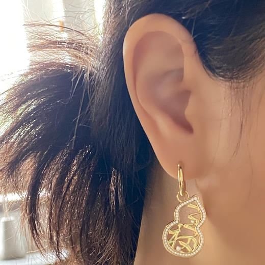 「有福」葫芦耳饰 福气满满 福禄双全 新中式原创设计 商品图2