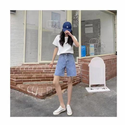 （清仓现货）【社群供T】1119韩版显瘦百搭毛边五分裤 商品图1