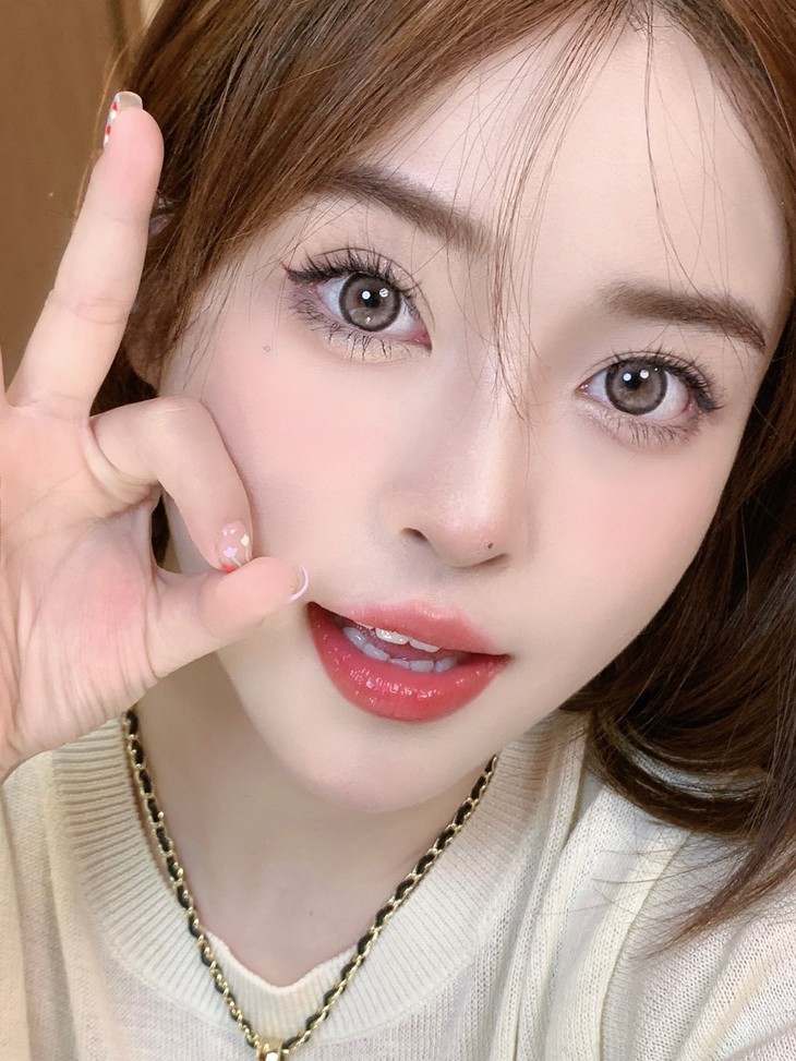 DORAGINA年抛隐形眼镜 原宿奶油14.2mm 1副/2片-VVCON美瞳商城12