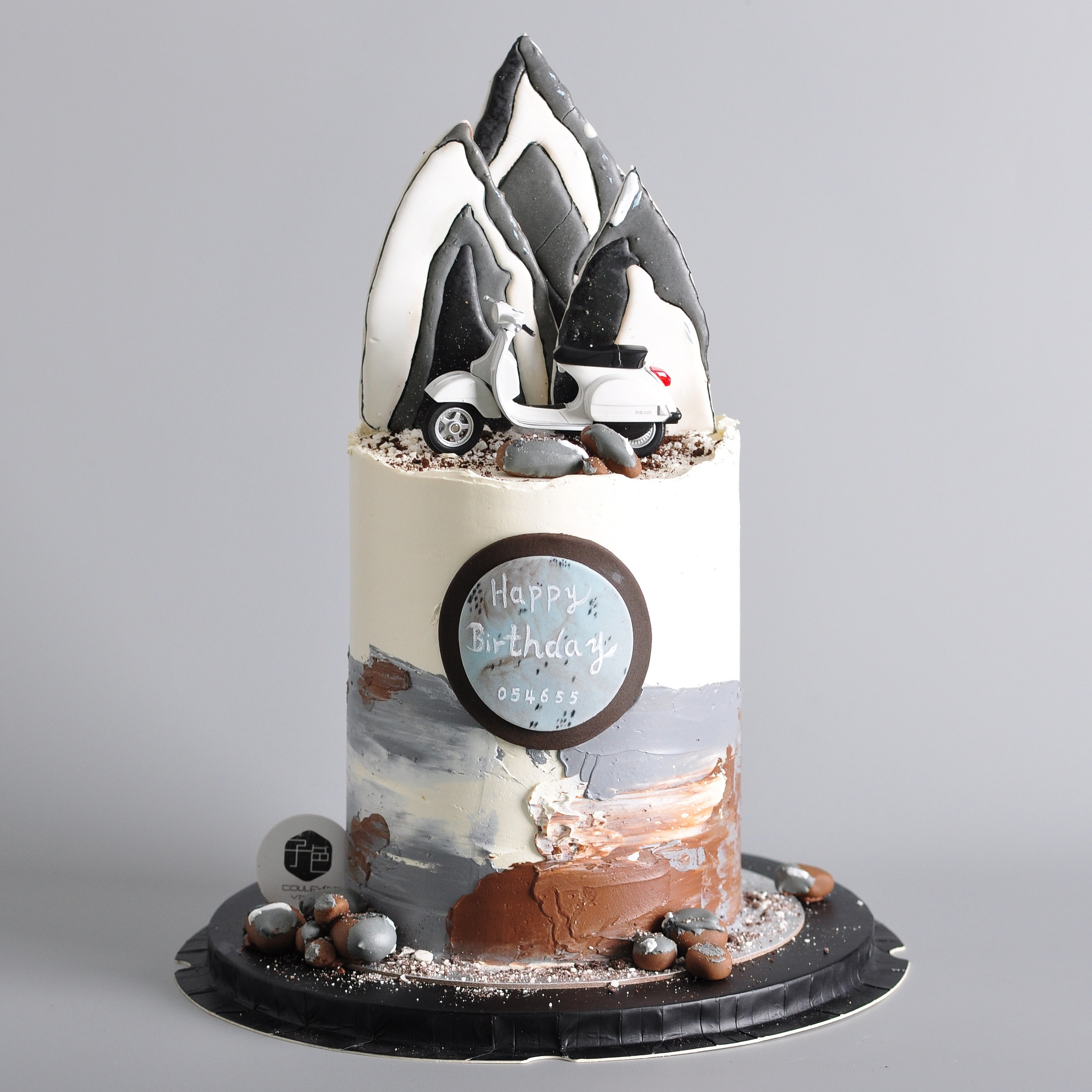 couleur violet 定制案例Vespa摩托车主题乳酪霜蛋糕