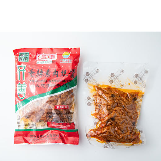 【香辣素肉丝酱】齐善素食即食大豆分离蛋白斋菜仿荤食品建议烹饪食用 商品图1