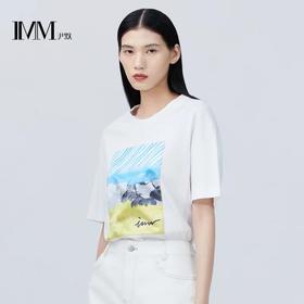 百货世界-IMM 尹默白色彩图T
