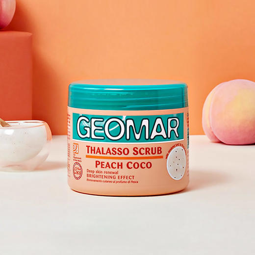 【鸡皮克星，白成陶瓷肌】意大利 Geomar吉尔玛身体磨砂膏 吉尔玛去角质 精油璀璨新娘草莓蜜桃300g 商品图1