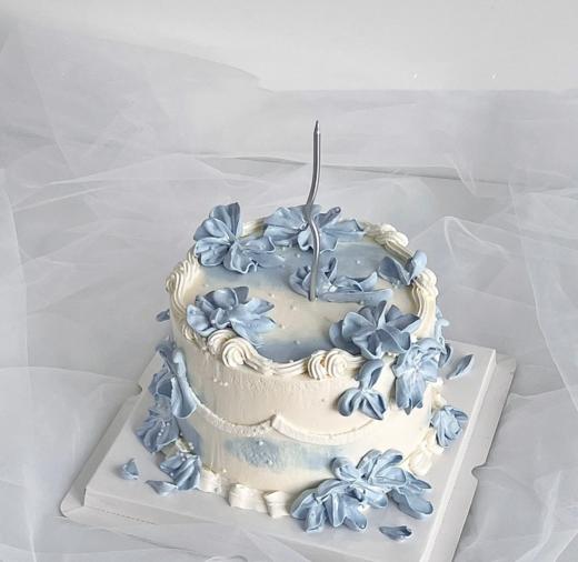 韩式莫兰迪裱花蛋糕 | 昔果 商品图1