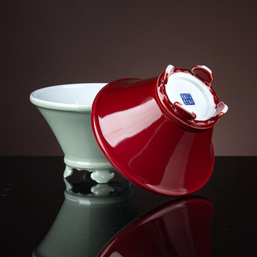 高温颜色釉四足花盆 商品图3