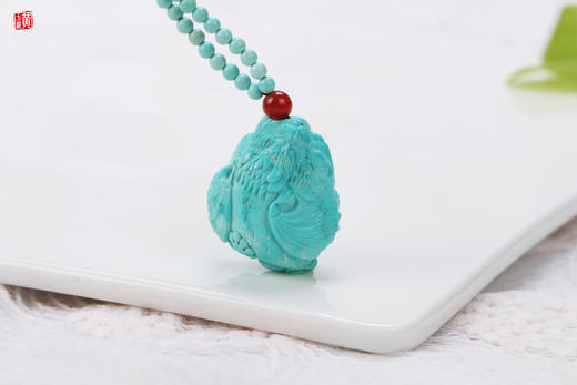 绿松貔貅吊坠   配绿松链子 商品图5