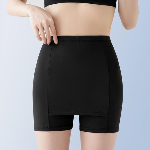 买一送一【冰丝隔层高腰安全裤 】轻盈透气 凉感贴身 舒适好版型 弹力不勒 防走光 无痕打底内裤防走光冰感安全裤 商品图5