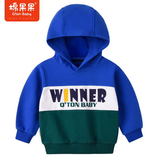 商场同款棉果果秋季新款男童连帽套头卫衣简约时尚M312182222524 商品图0