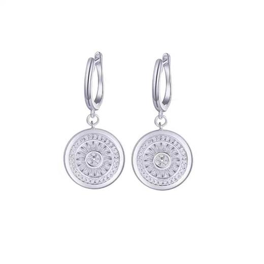 莲花瓦当耳坠银色 商品图0