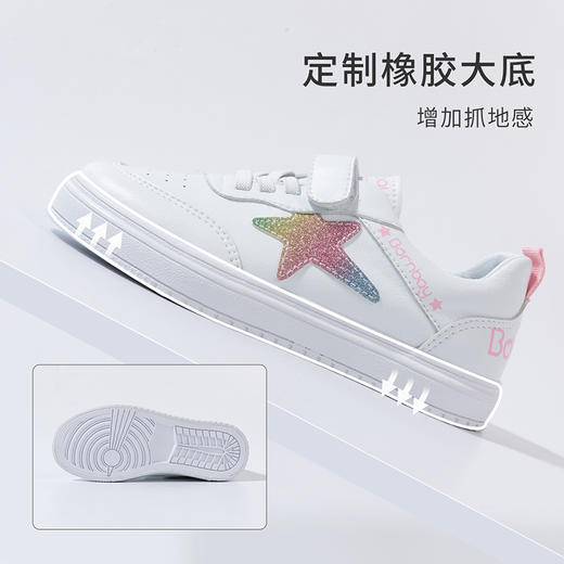 贝贝怡新款儿童稳步鞋夏日星空时尚潮流男女童休闲小白鞋 商品图5