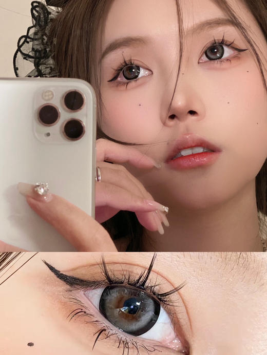 日抛 Ocean girl O9# 14.5 着色13.9 反叛黑灰 粗黑边 商品图3