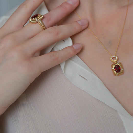 Black Tea 红茶红宝石系列 |  红茶香水红宝石项链 商品图1