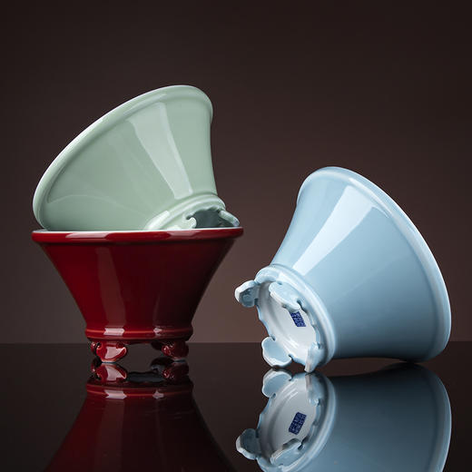 高温颜色釉四足花盆 商品图1