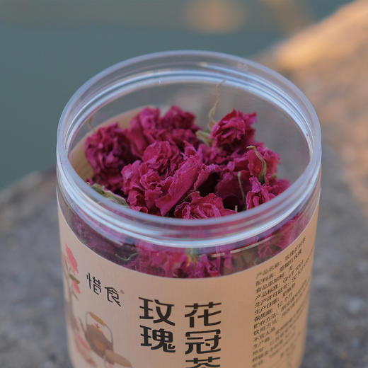 玫瑰花茶 平阴玫瑰 特级无硫 泡水重瓣红玫瑰花冠茶30g/罐 商品图5