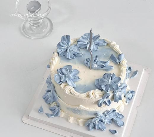 韩式莫兰迪裱花蛋糕 | 昔果 商品图0