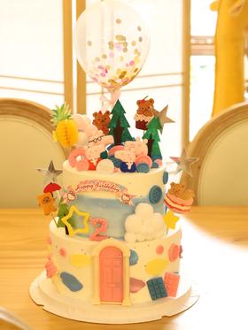 小猪佩奇（气球款）（图片是8+6双层 可以做单层）