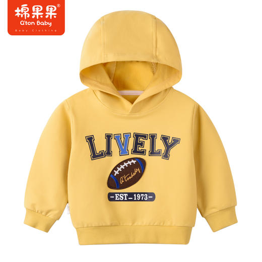 商场同款棉果果秋季新款男童小毛圈时尚经典连帽套头卫衣M312182222525 商品图0