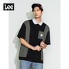 Lee商场同款22秋季新品舒适版黑色拼色Polo衫男LMT0037334DR-K11 商品缩略图0