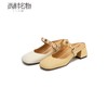 西村名物2022夏季新款包头拖鞋女外穿方头软皮舒适通勤女鞋19831 商品缩略图0