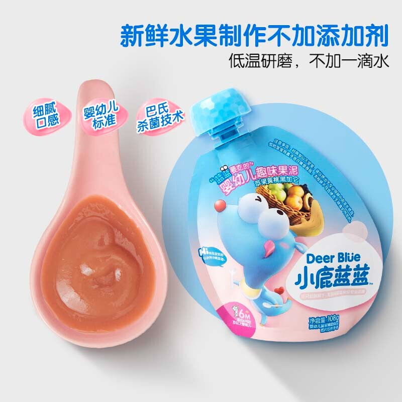 小鹿蓝蓝婴幼儿果泥108g