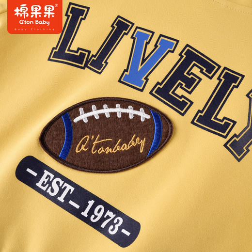 商场同款棉果果秋季新款男童小毛圈时尚经典连帽套头卫衣M312182222525 商品图4
