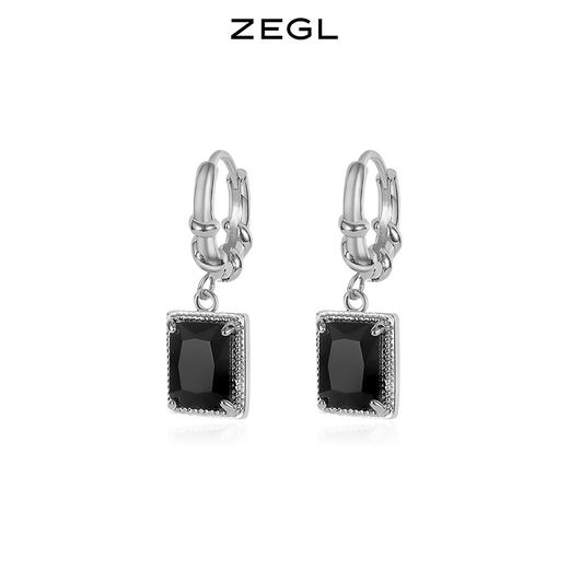 ZEGL几何方形耳环女2022年新款潮耳钉高级感轻奢设计感复古耳饰品 商品图0