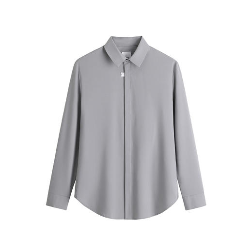 HIM漢崇 衬衫男夏方领商务正装青年免烫透气长袖衬衣 商品图0