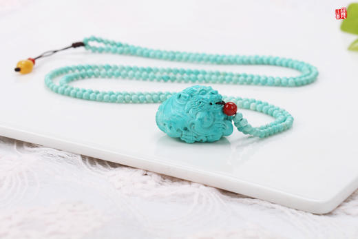 绿松貔貅吊坠   配绿松链子 商品图0