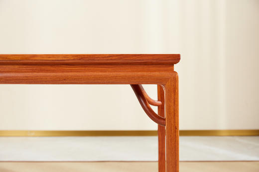 红桥红  家具严选  缅甸花梨（大果紫檀）  【128无束腰马蹄腿霸王枨餐桌两件套】 商品图3