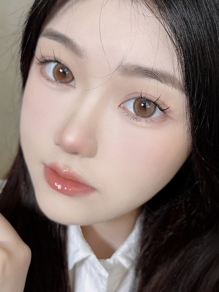 DORAGINA年抛隐形眼镜 焦糖奶橘14.5mm 1副/2片-VVCON美瞳网11