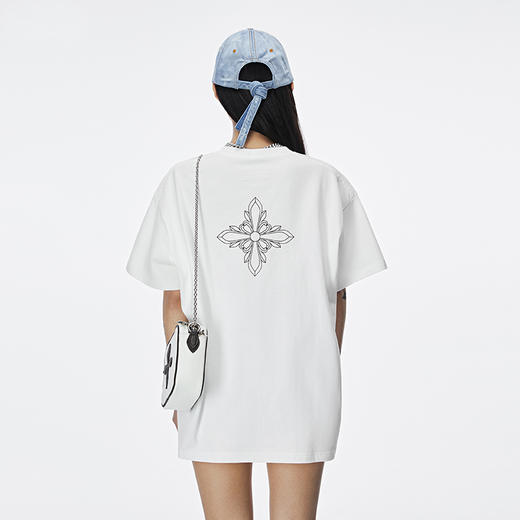 预售|SMFKoversize 短袖T恤女夏黑色/白色 CT004B.潮快闪[福利品] 商品图3