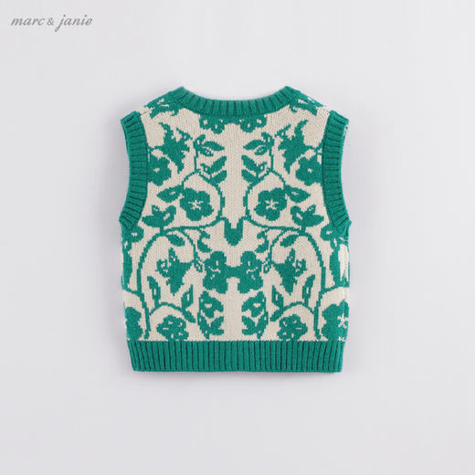 marcjanie马克珍妮秋装新款 女童时尚提花针织衫马甲221358 商品图3