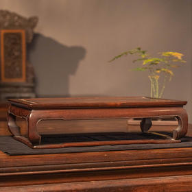 清 红木束腰马蹄腿托泥器座