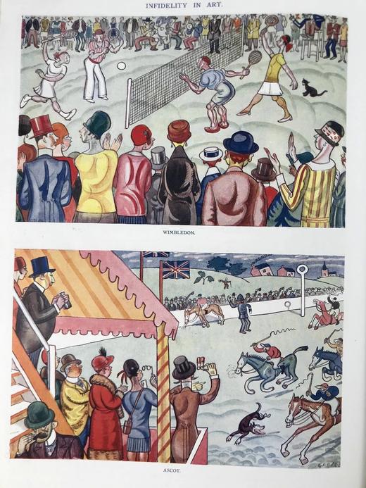 1928年1-6月 英国讽刺漫画杂志《笨拙》（含多幅彩色） 漆布精装16开 商品图5