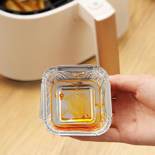 烤鸡蛋锡纸盒烧烤专用烤箱心形家用空气炸锅铝箔碗小圆一次性餐盒 商品图8