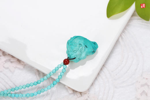 绿松貔貅吊坠   配绿松链子 商品图4