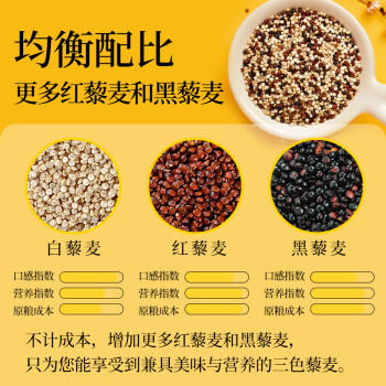 十月稻田 三色藜麦 480g 白黑红藜麦 轻食沙拉 藜麦糙米饭 杂粮 高蛋白质 商品图2