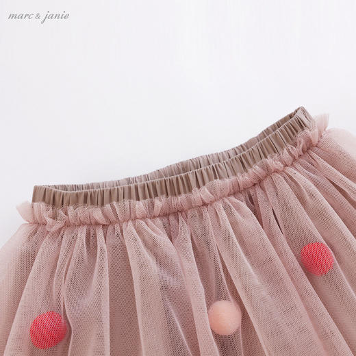 马克珍妮秋装新款 女童网纱裙短裙蓬蓬裙 儿童半身裙231325 商品图3