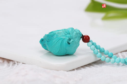 绿松貔貅吊坠   配绿松链子 商品图5