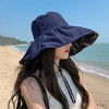 CT-JK-022351黑胶帽女遮脸遮阳帽大帽檐渔夫帽子可折叠太阳帽新款 商品缩略图3