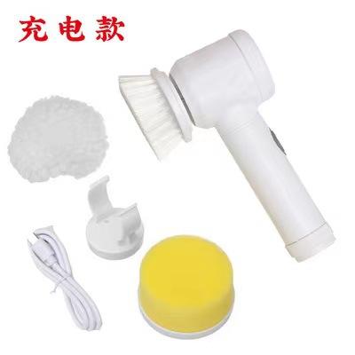 【送刷头3件套】手持无线多功能电动清洁刷爆款煤气灶刷子海绵头厨房清洁洗碗刷-D仓 商品图3