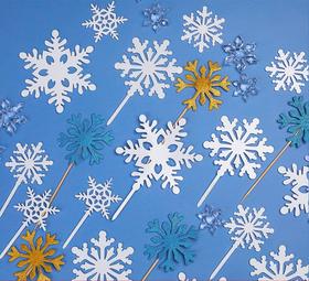 雪花系列插件 圣诞蛋糕插件 雪花 多色可选