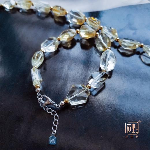 三生石本色 黄水晶随形刻面手链+项链 商品图8