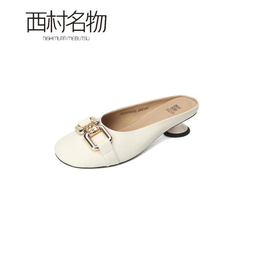 西村名物2022夏季新款单鞋女复古小众设计穆勒拖11531 商品图5
